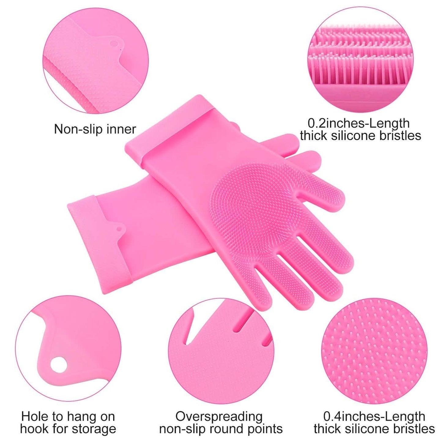 Magic Silicone Brush Dishwashing Gloves DailySale