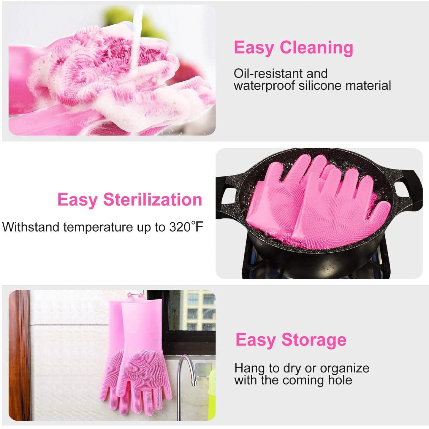 Magic Silicone Brush Dishwashing Gloves DailySale