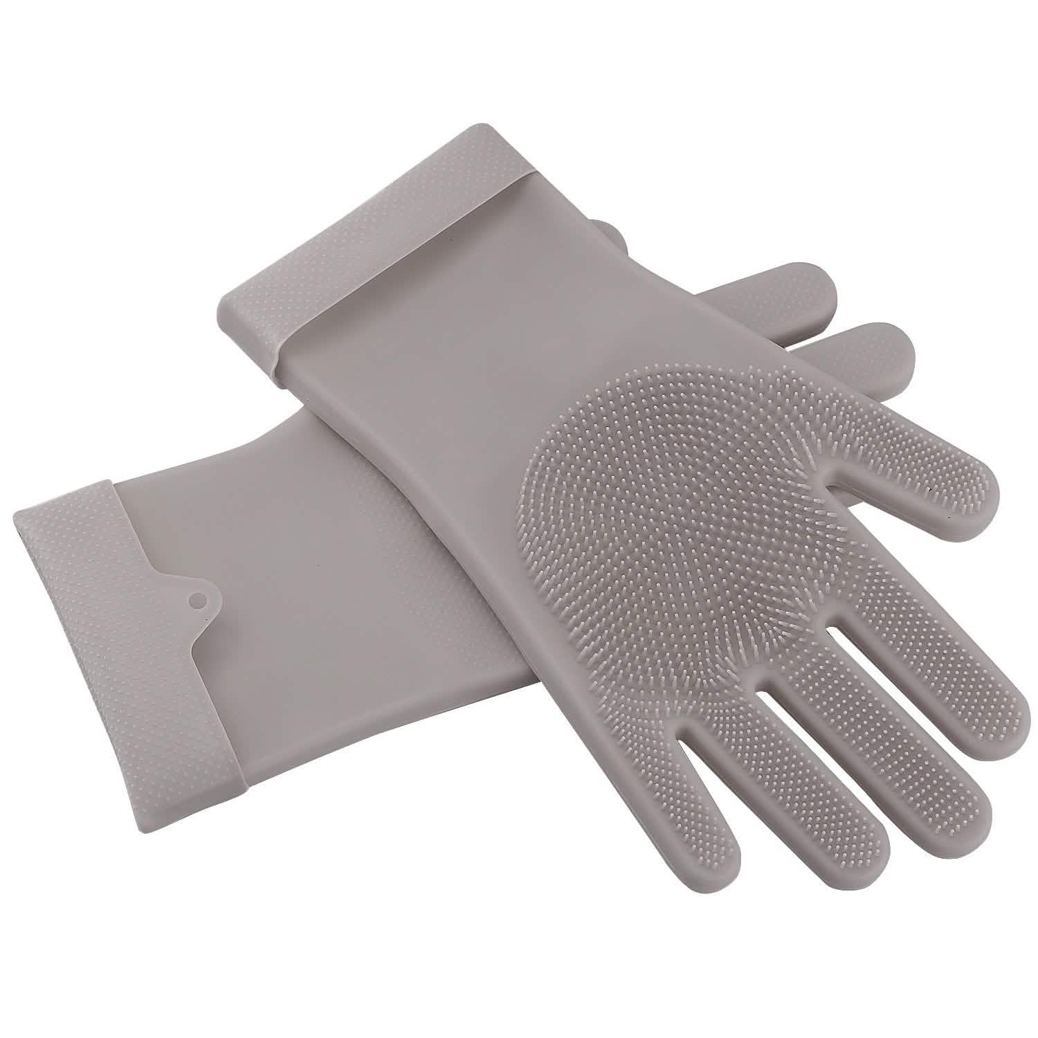 Magic Silicone Brush Dishwashing Gloves DailySale