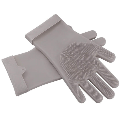 Magic Silicone Brush Dishwashing Gloves DailySale