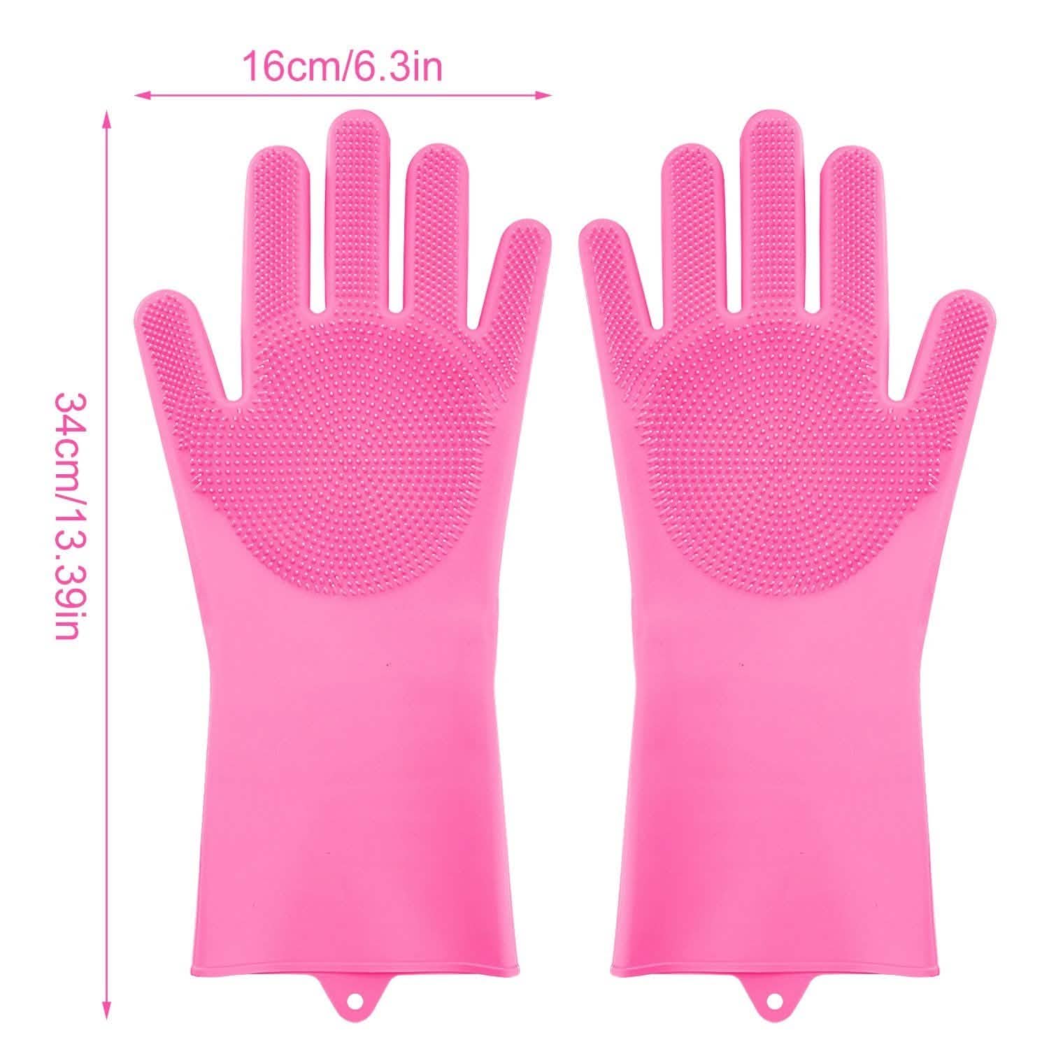 Magic Silicone Brush Dishwashing Gloves DailySale
