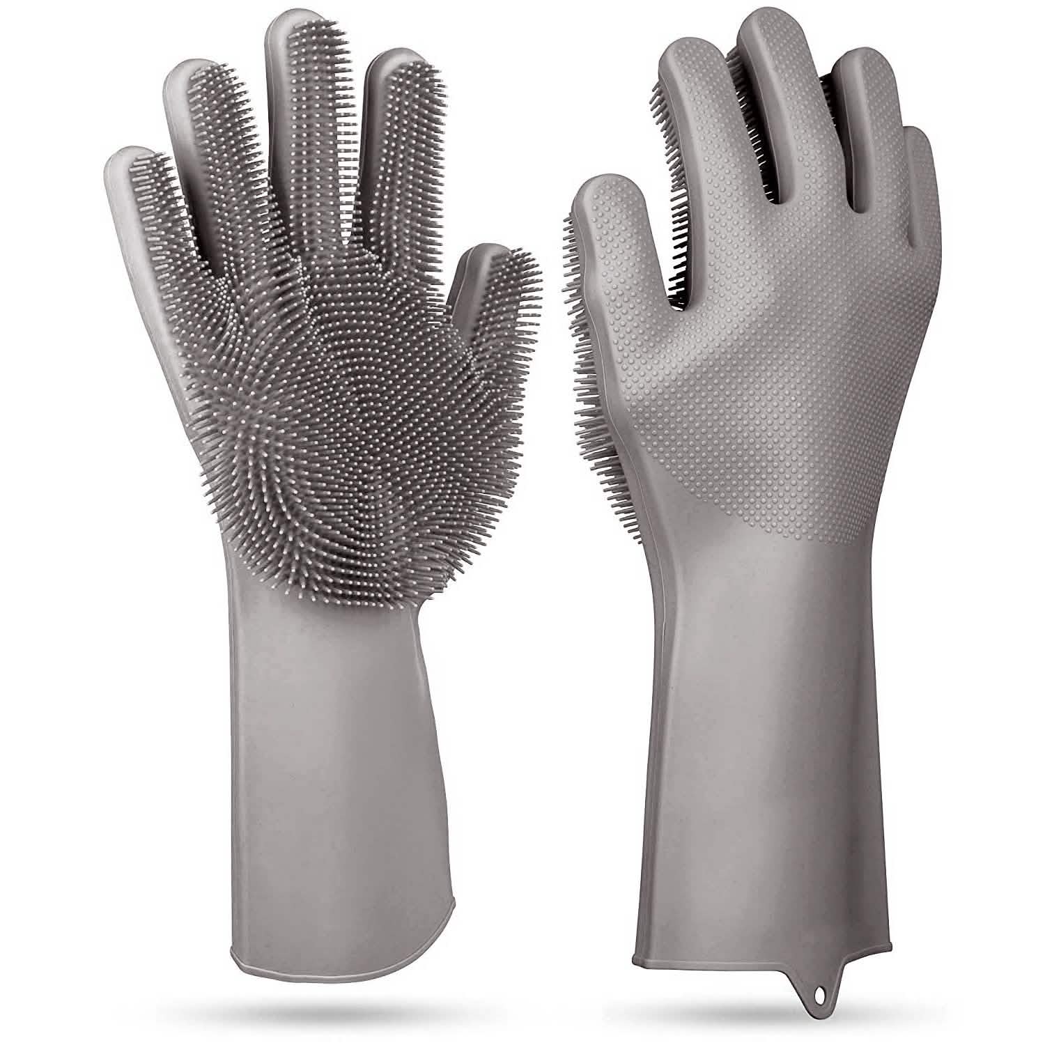 Magic Silicone Brush Dishwashing Gloves DailySale