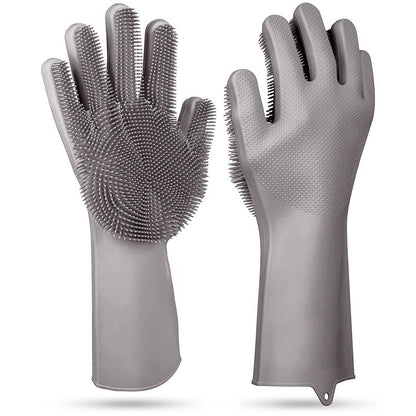 Magic Silicone Brush Dishwashing Gloves DailySale