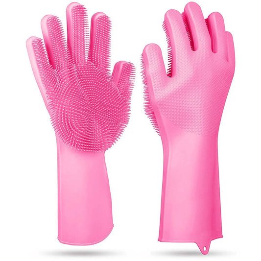 Magic Silicone Brush Dishwashing Gloves DailySale