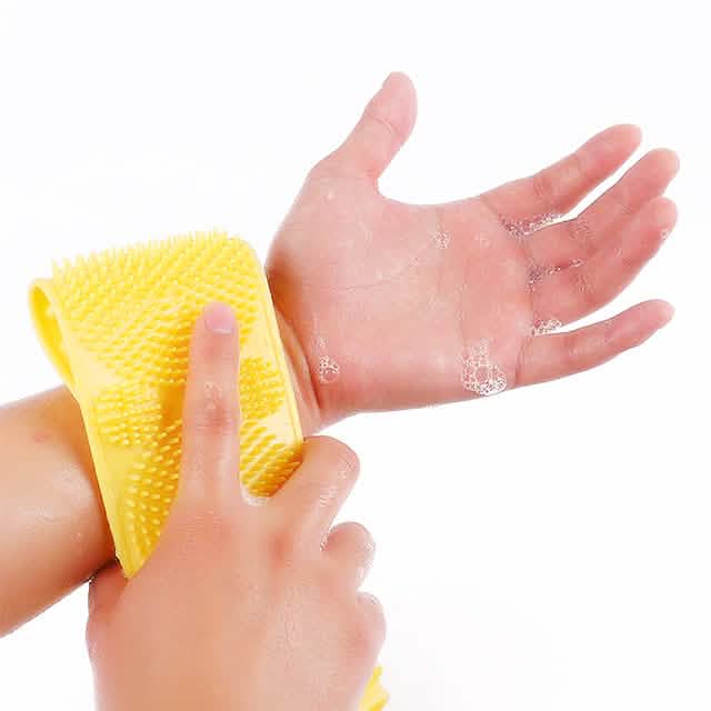 Magic Silicone Brush with Self-Adhesive Hook Bath Towel DailySale