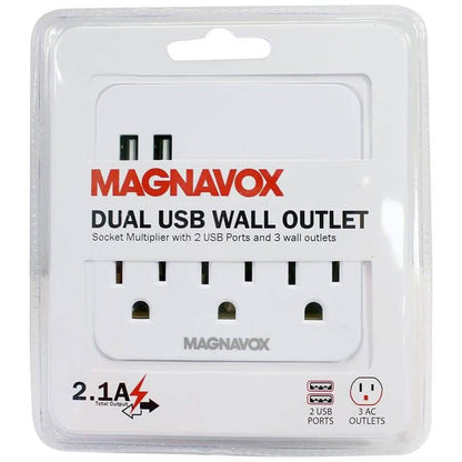 Magnavox Desk Top Multi-Functional Wall Outlet Surge Protector Charging Port DailySale