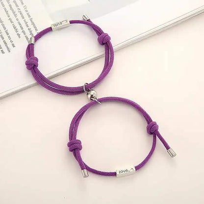 Magnetic Adjustable Simple Rope Couple Bracelet DailySale