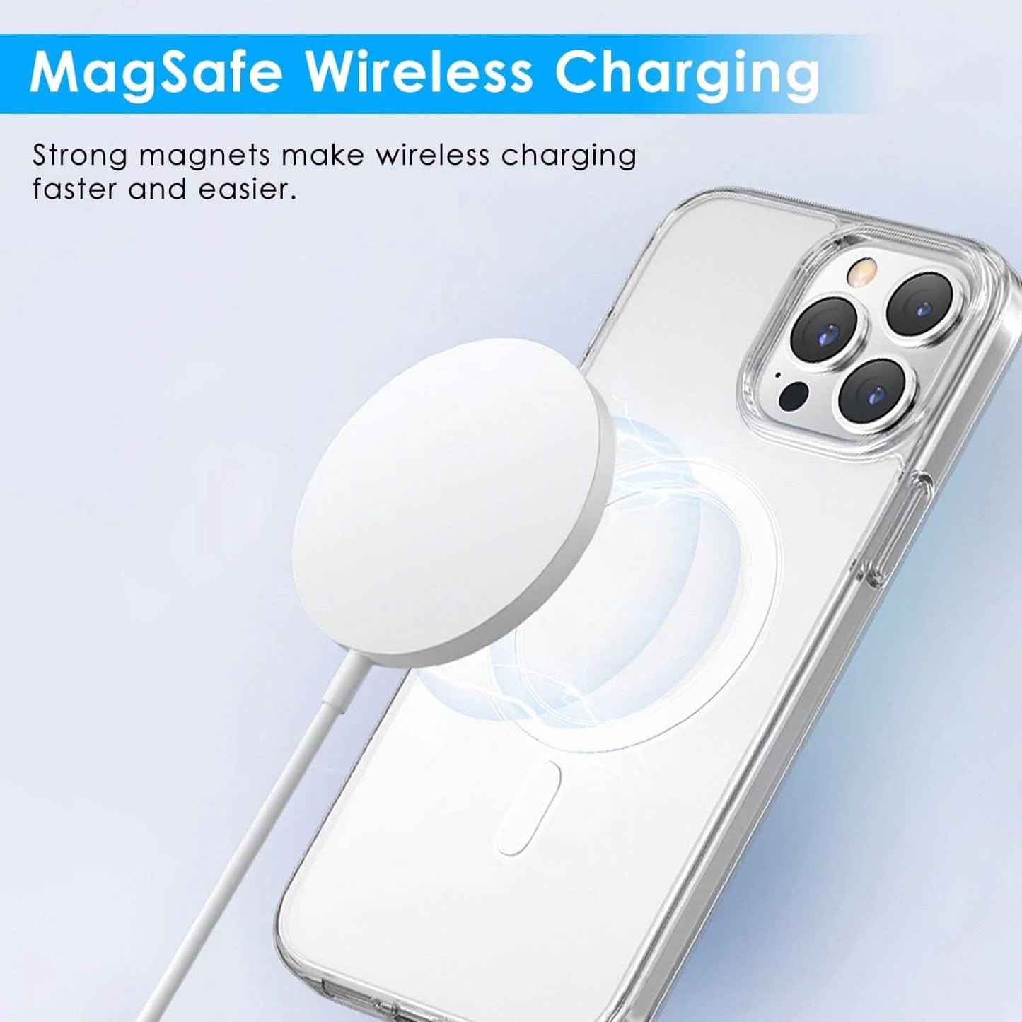 Magnetic Clear Phone Case Shockproof  Transparent Phone Cover DailySale