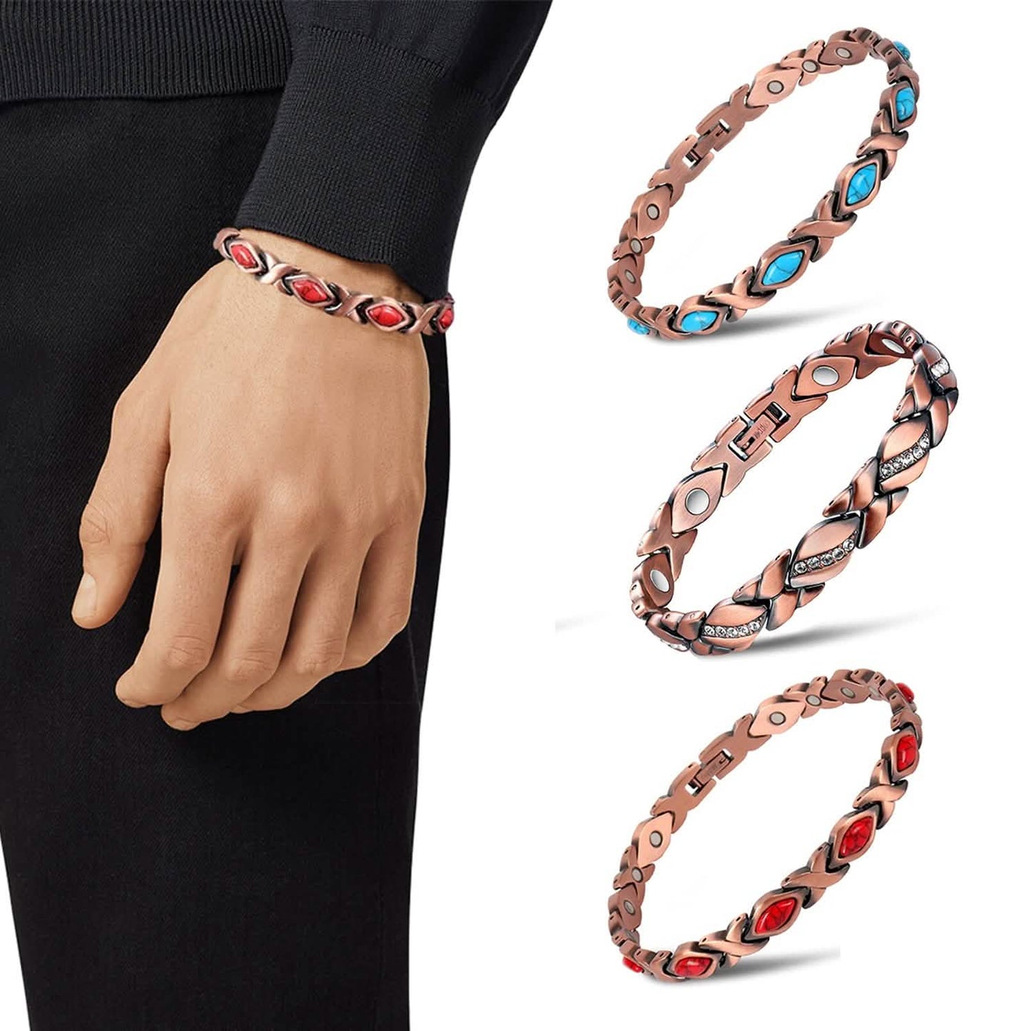 Magnetic Energy Therapy Pain Relief Copper Bracelet For Men And Women DailySale