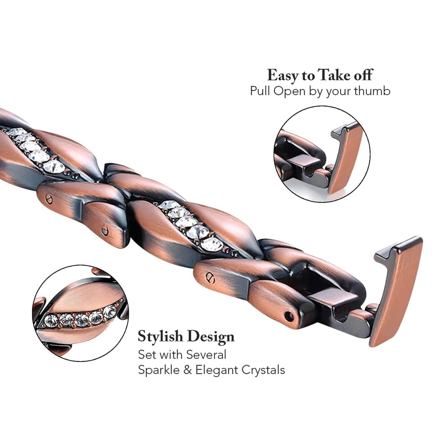 Magnetic Energy Therapy Pain Relief Copper Bracelet For Men And Women DailySale