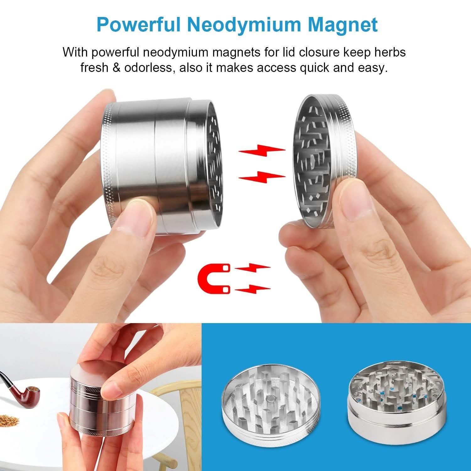 Magnetic Herb Spice Tobacco Grinder DailySale