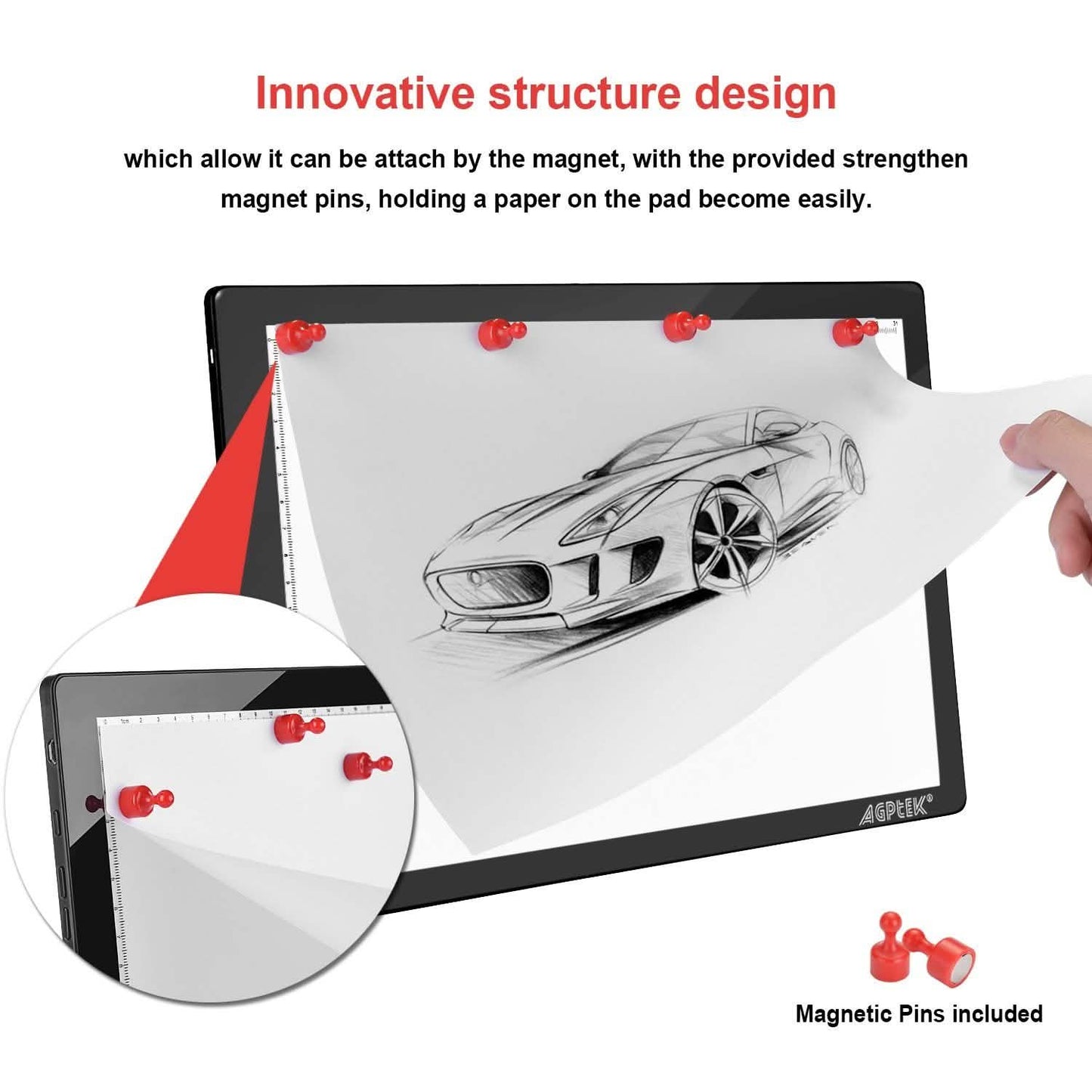 Magnetic LED Artcraft Tracing Light Pad A4 Size Lightbox DailySale
