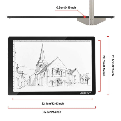 Magnetic LED Artcraft Tracing Light Pad A4 Size Lightbox DailySale