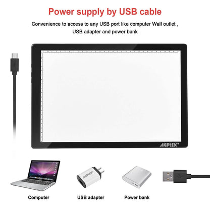 Magnetic LED Artcraft Tracing Light Pad A4 Size Lightbox DailySale