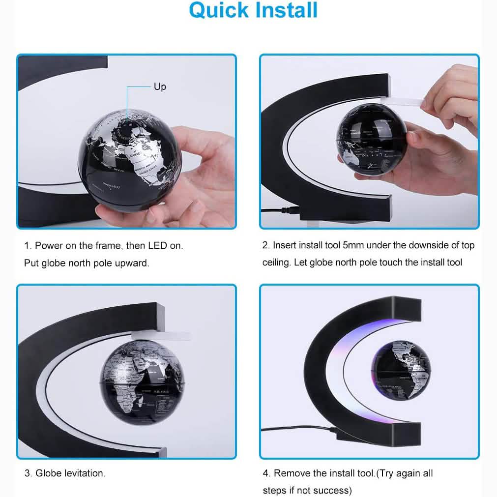 Magnetic Levitation Globe with LED Light DailySale