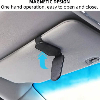 Magnetic PU Leather Car Visor Sunglasses Holder DailySale