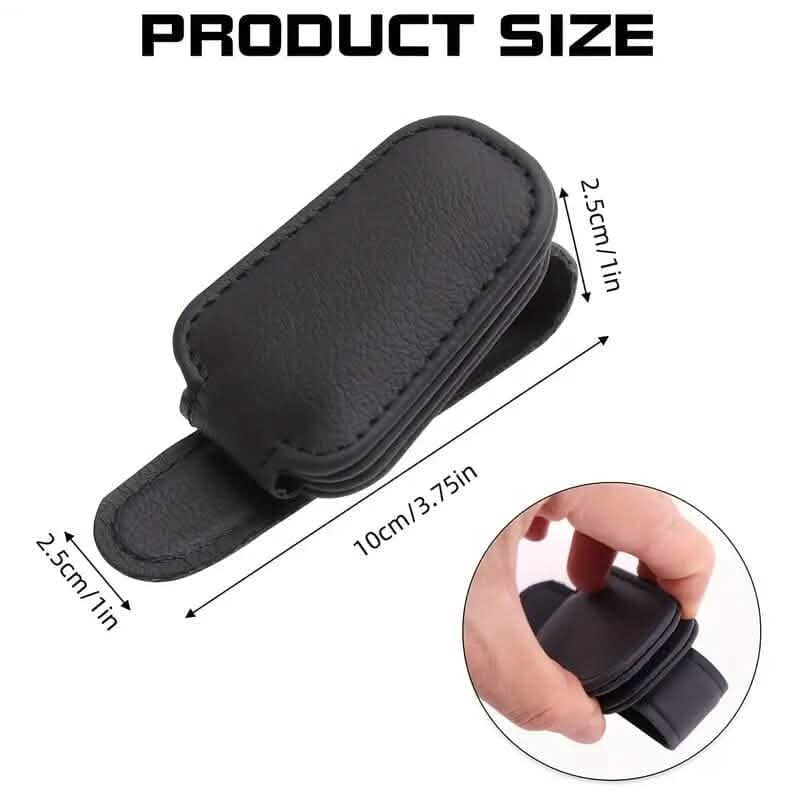 Magnetic PU Leather Car Visor Sunglasses Holder DailySale