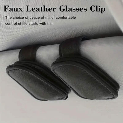 Magnetic PU Leather Car Visor Sunglasses Holder DailySale