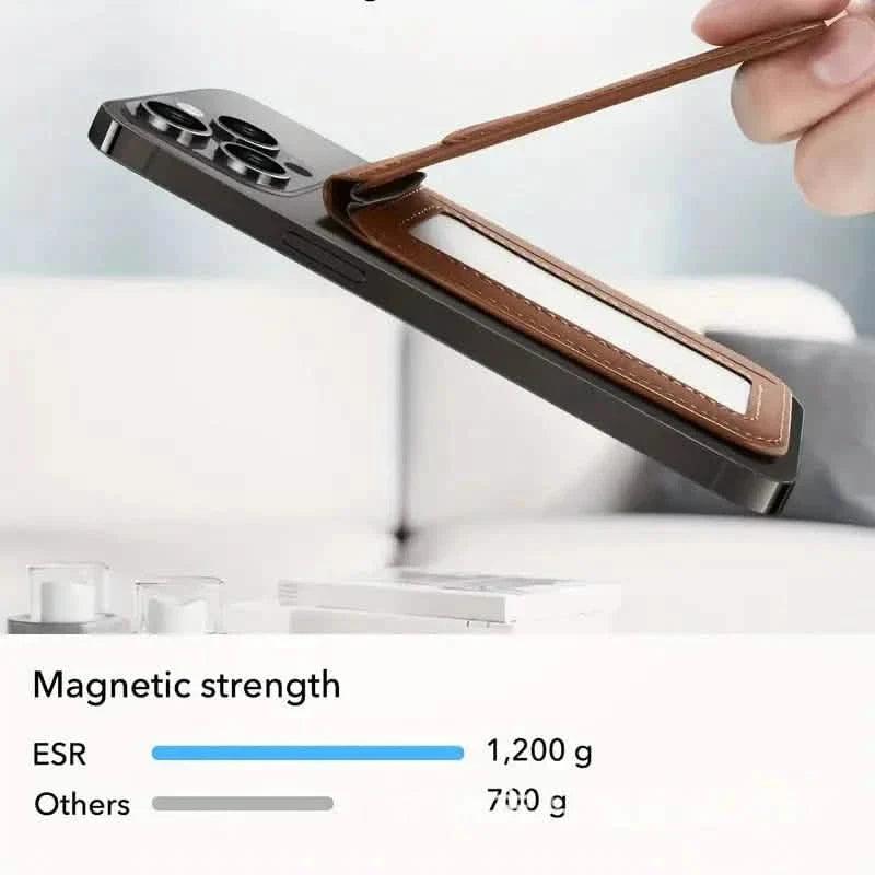 Magnetic PU Leather RFID Blocking Flip Kickstand Credit Slots Wallet Credit Cell Case Card Cover Slot Card Holder for Back of IPhone DailySale