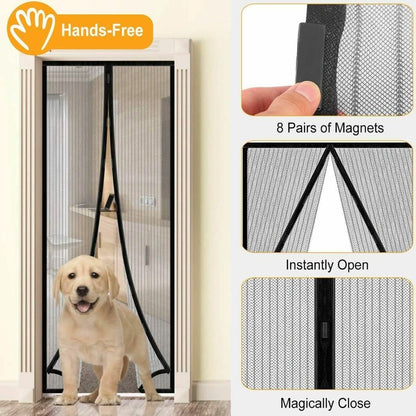 Magnetic Screen Door Hand-Free Mosquito Screen Door Net DailySale