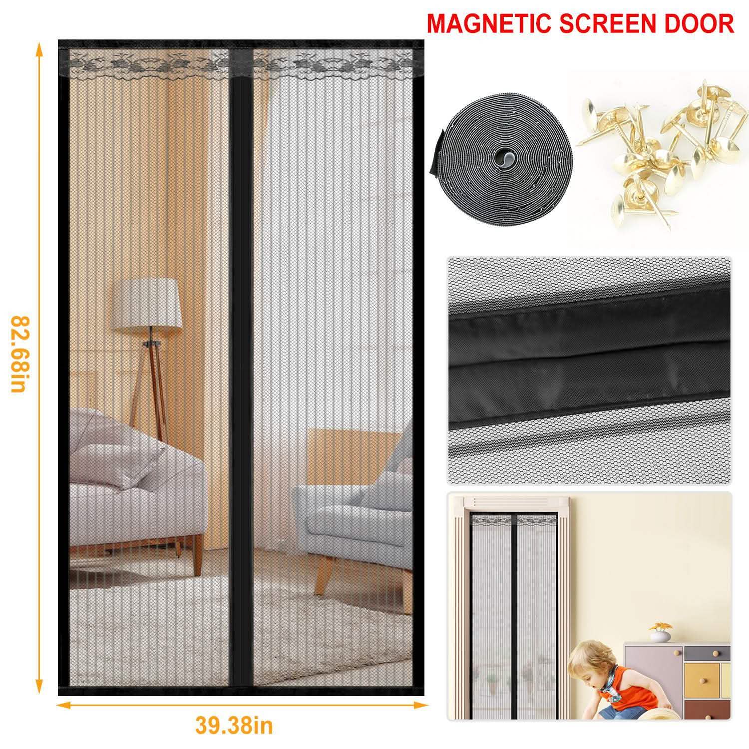 Magnetic Screen Door Hands-free Fly Mesh Door Curtain DailySale