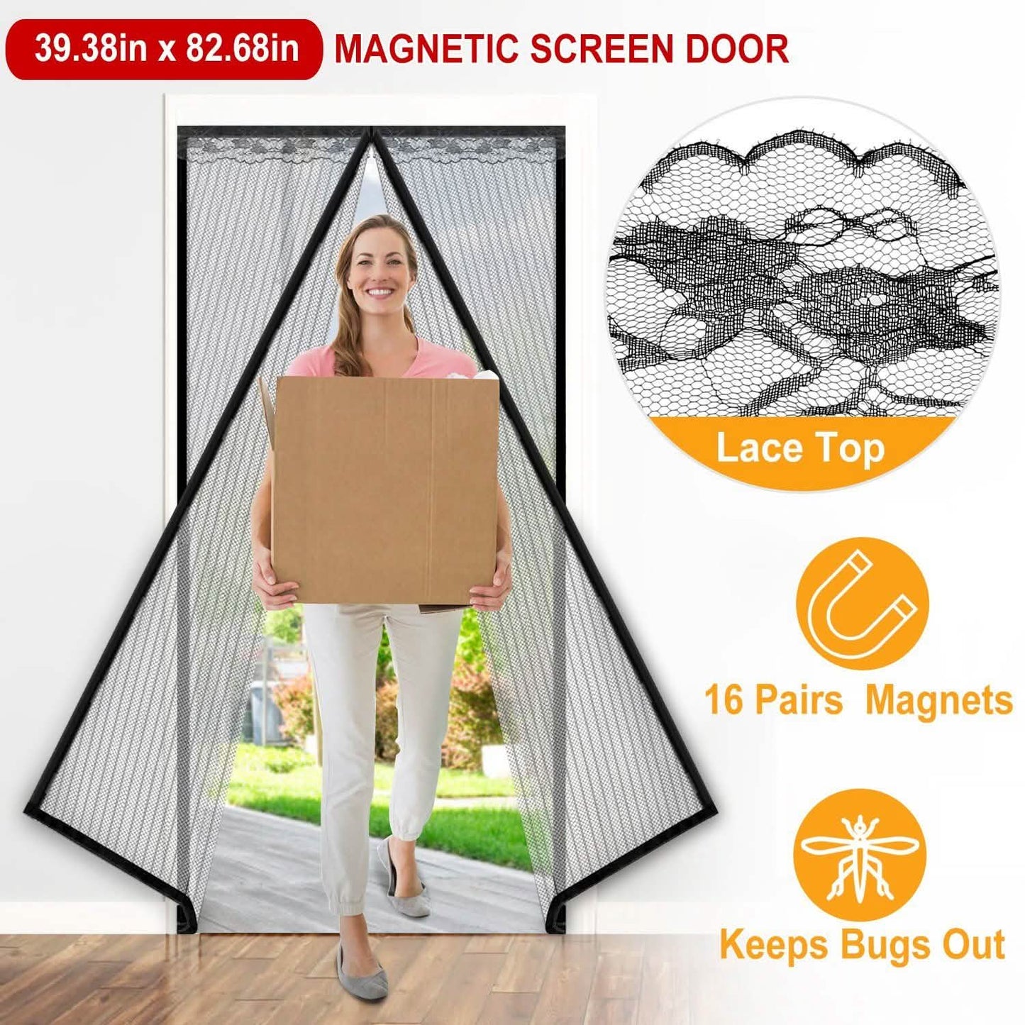 Magnetic Screen Door Hands-free Fly Mesh Door Curtain DailySale