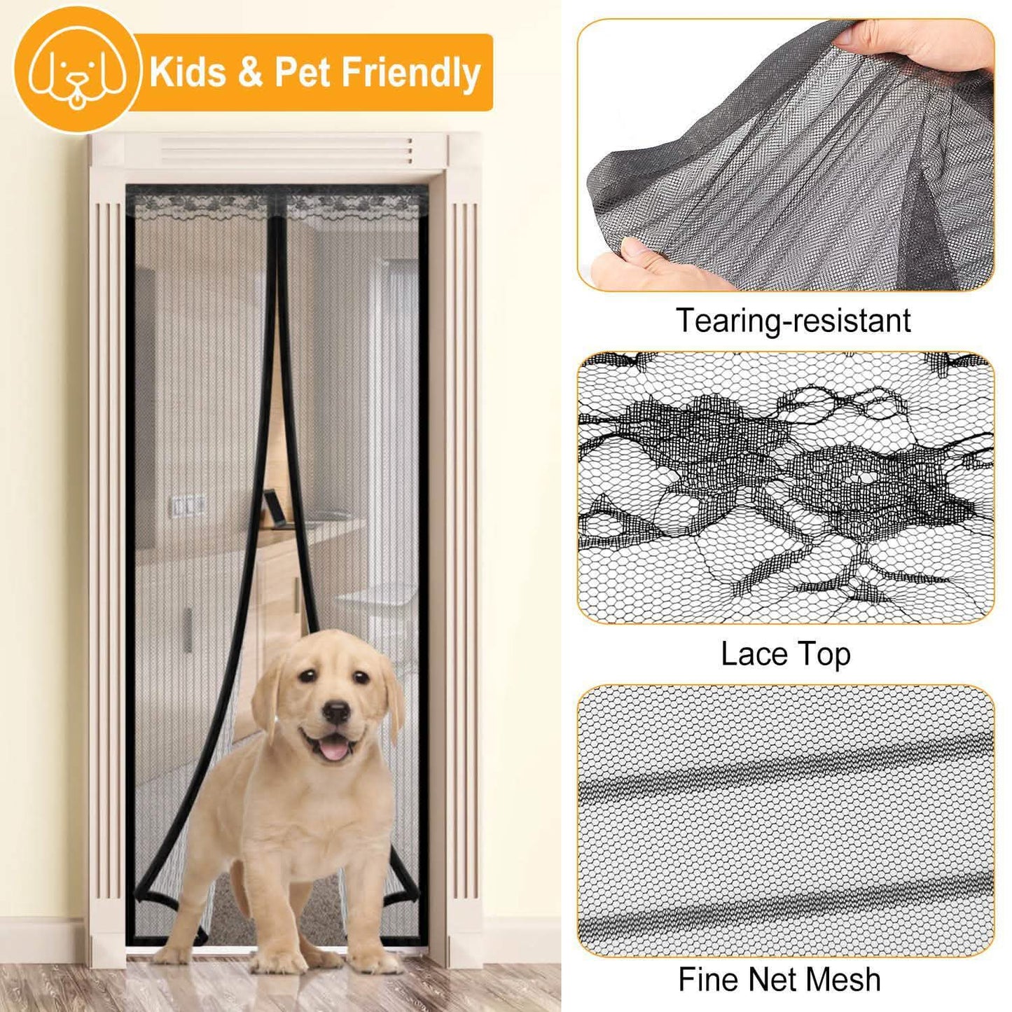 Magnetic Screen Door Hands-free Fly Mesh Door Curtain DailySale