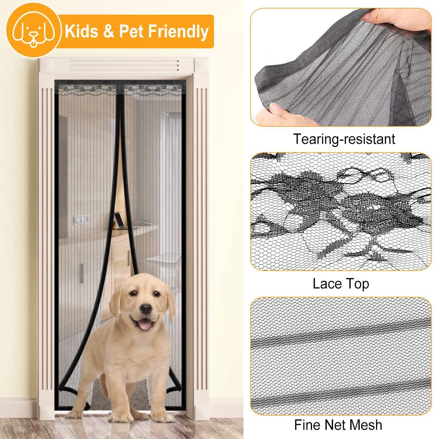 Magnetic Screen Door Hands-free Fly Mesh Door Curtain DailySale