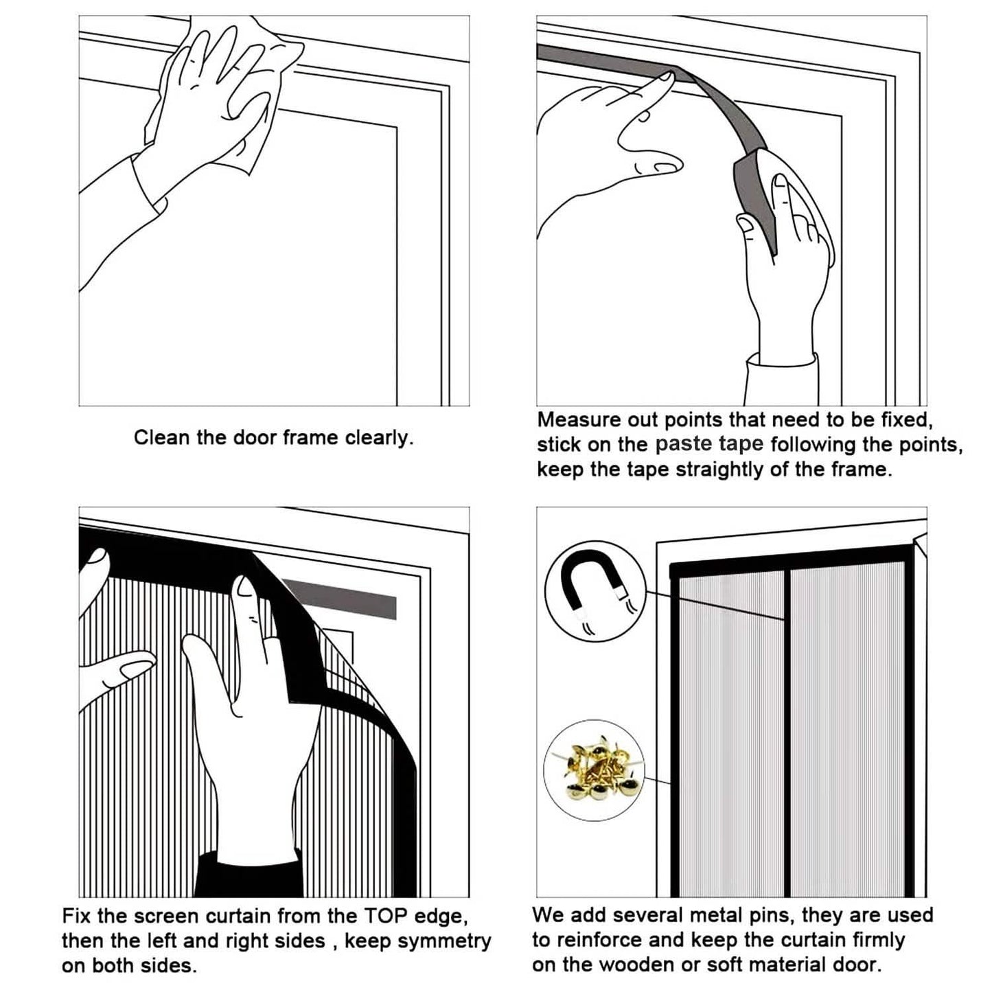 Magnetic Screen Door Hands-free Fly Mesh Door Curtain DailySale
