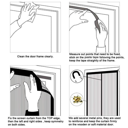 Magnetic Screen Door Hands-free Fly Mesh Door Curtain DailySale