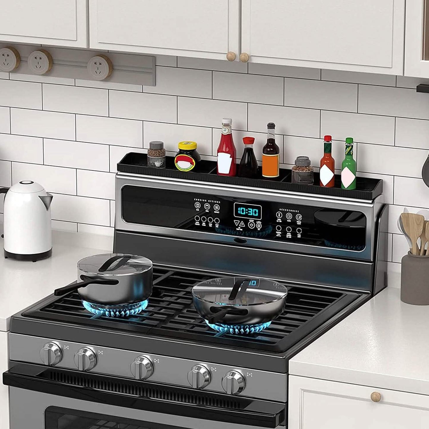 Magnetic Stove Top Shelf Silicone Non-Slip Organizer DailySale
