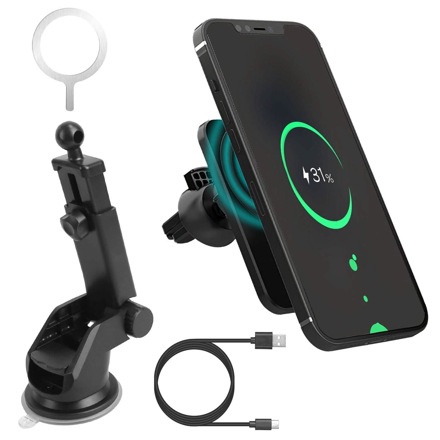 Magnetic Wireless Charger MagSafe Car Phone Mount Air Vent Holder DailySale