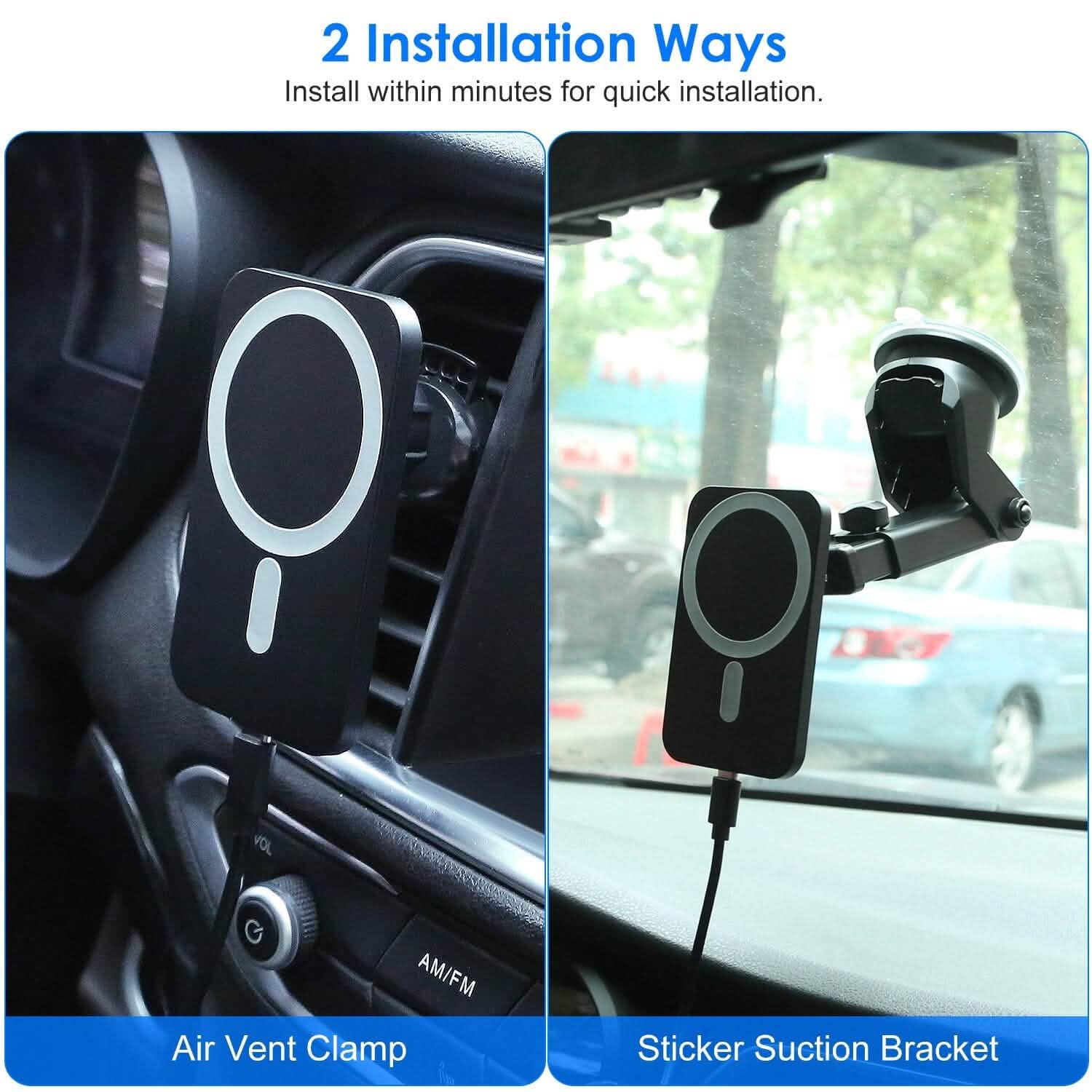 Magnetic Wireless Charger MagSafe Car Phone Mount Air Vent Holder DailySale