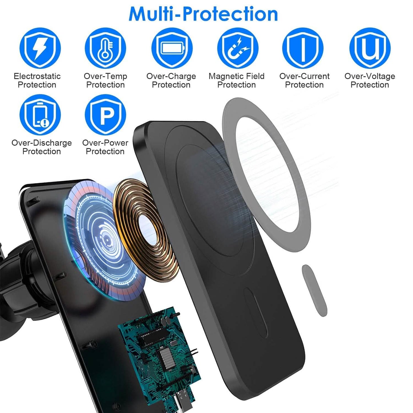 Magnetic Wireless Charger MagSafe Car Phone Mount Air Vent Holder DailySale