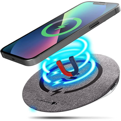 Magnetic Wireless Charger MagSafe-Compatible Desktop Pad with 15W Fast Charging DailySale