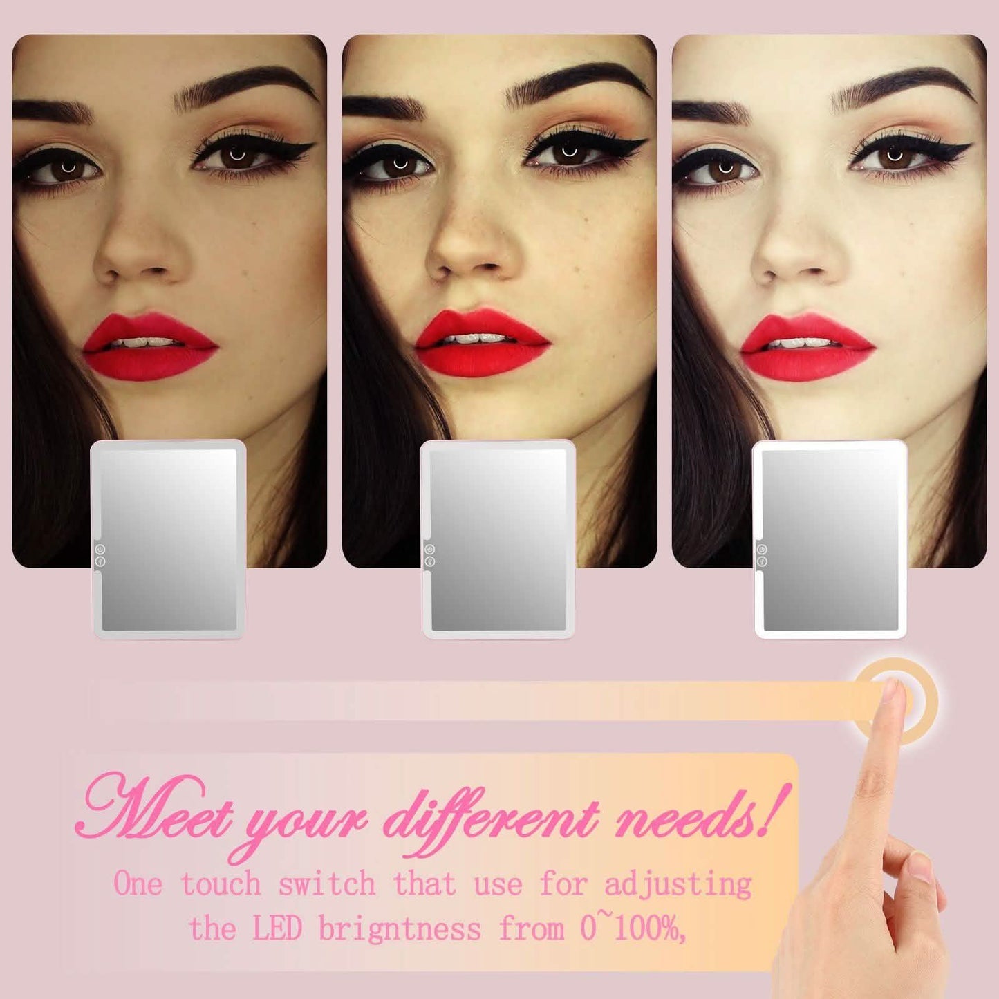 Magnifier USB Charging LED Makeup Mirrors DailySale