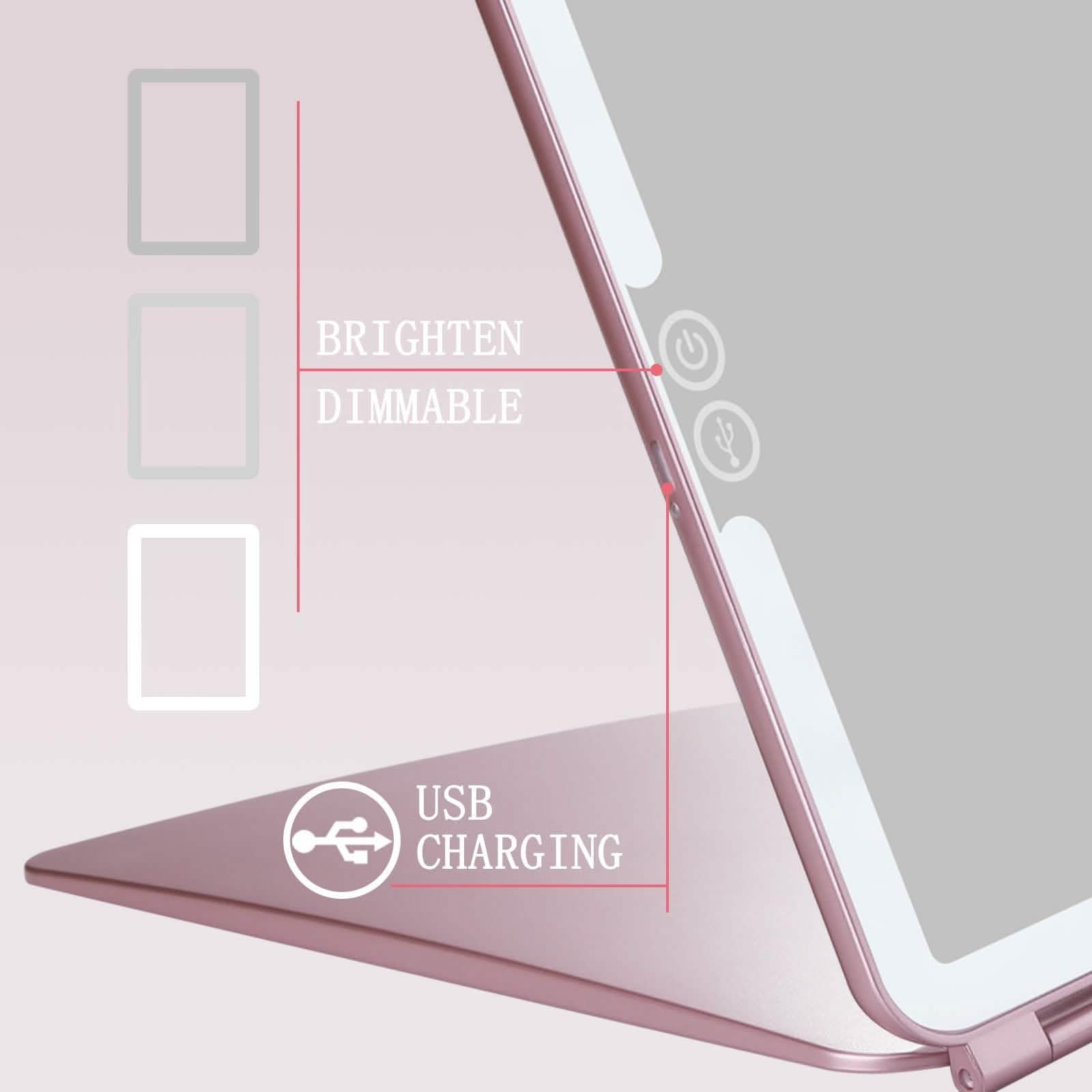 Magnifier USB Charging LED Makeup Mirrors DailySale