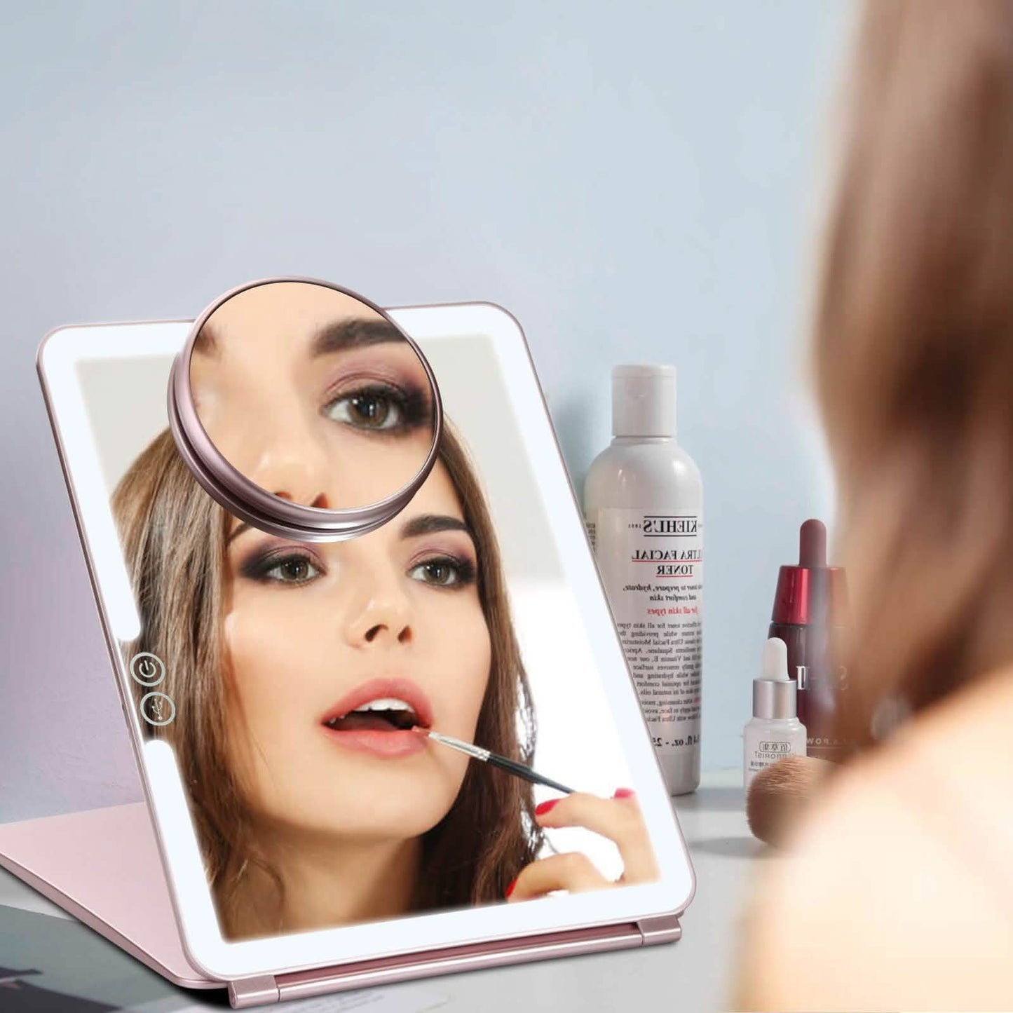 Magnifier USB Charging LED Makeup Mirrors DailySale