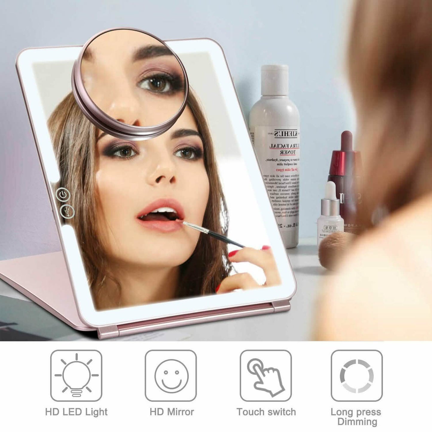Magnifier USB Charging LED Makeup Mirrors DailySale