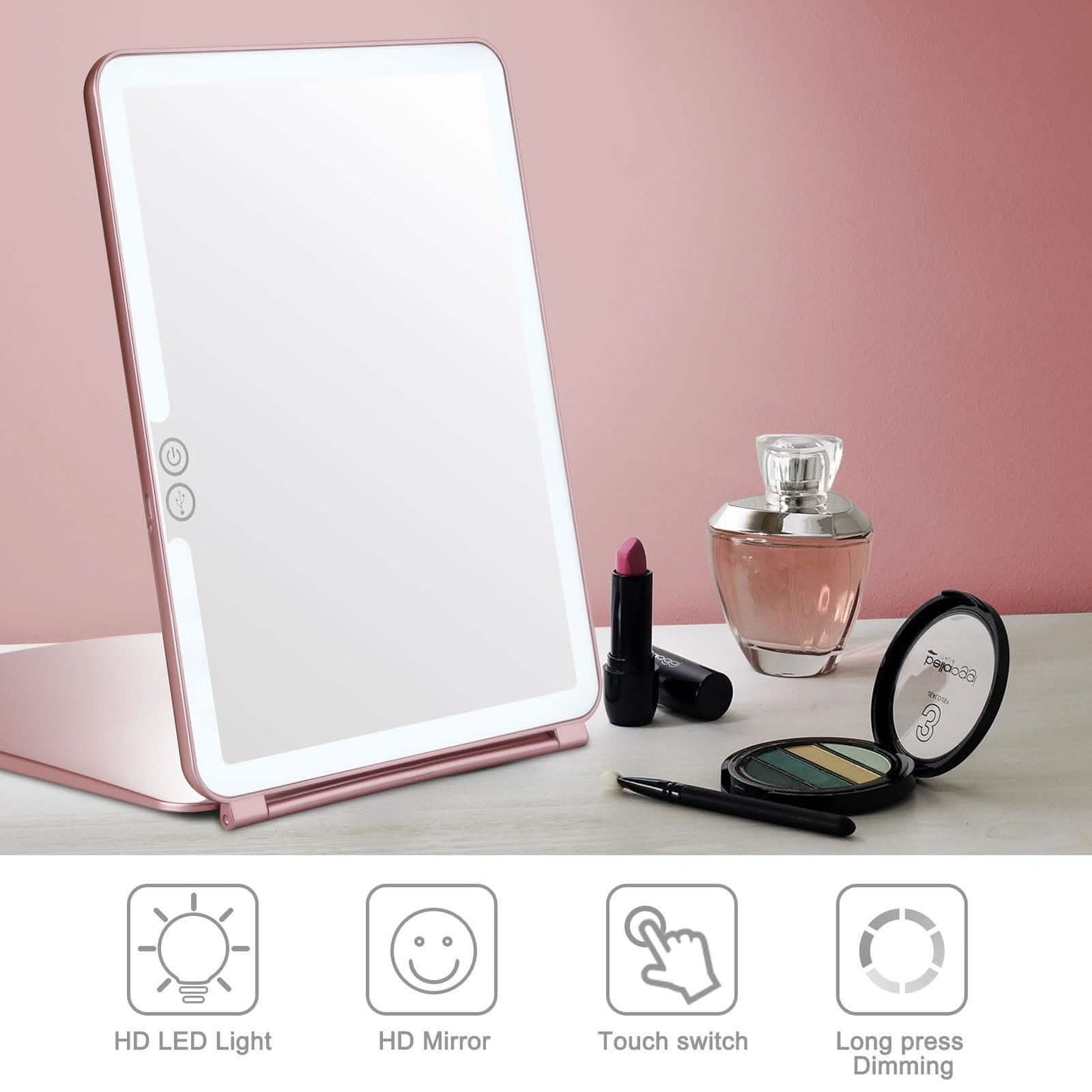 Magnifier USB Charging LED Makeup Mirrors DailySale