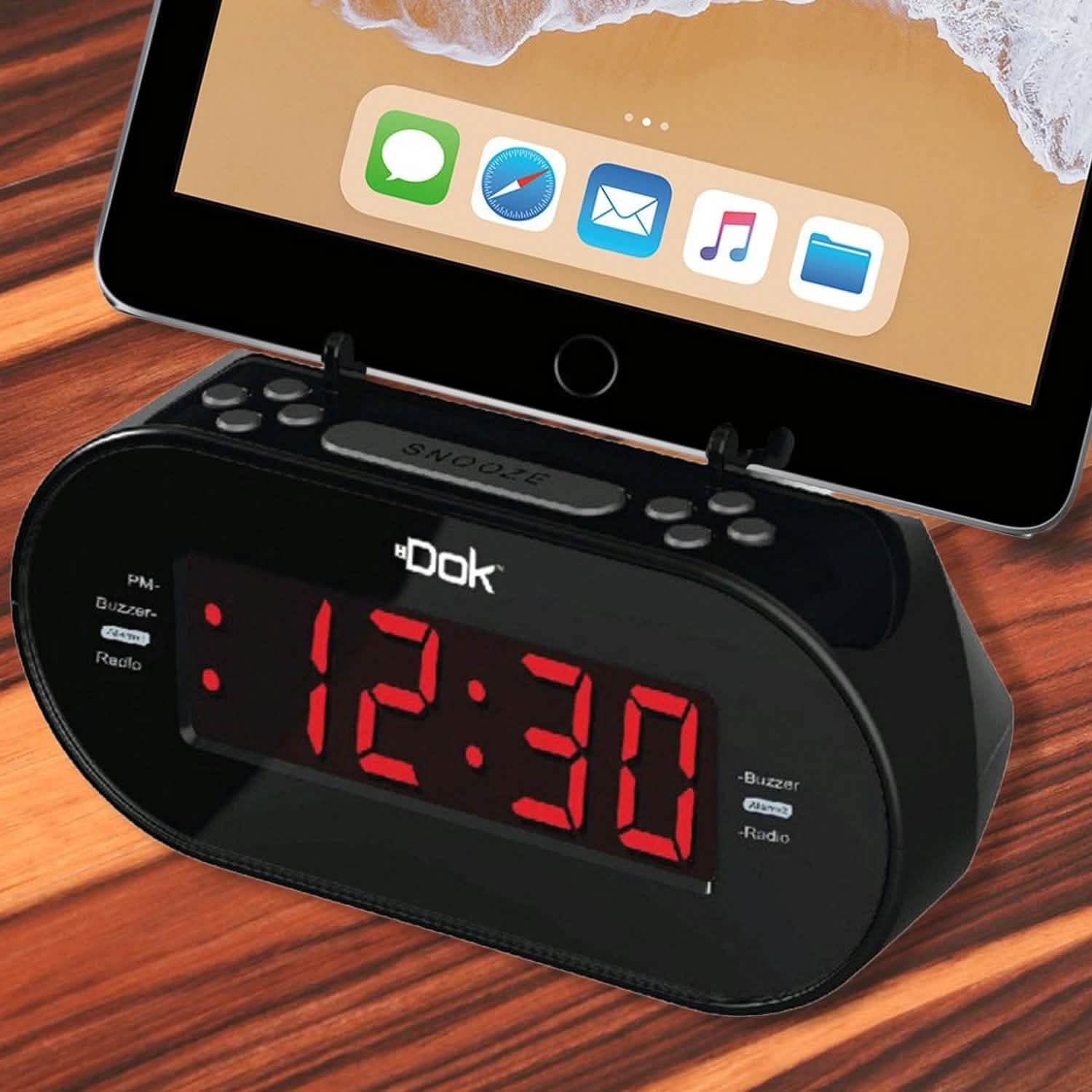 Easy Dok Alarm Clock with Universal Smart Phone Cradle DailySale
