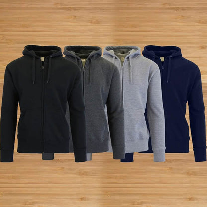 3-Pack Men's Slim-Fit Fleece-Lined Zip Hoodie DailySale