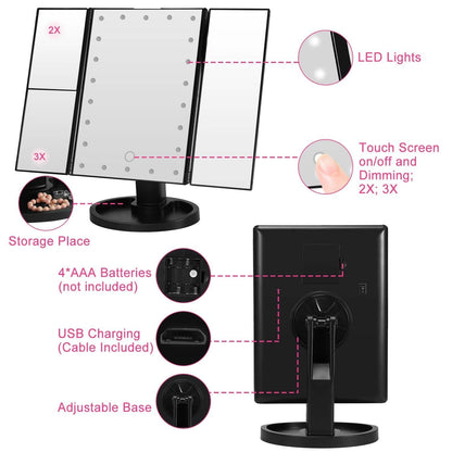 Make Up Mirror with 22 LED Lights DailySale