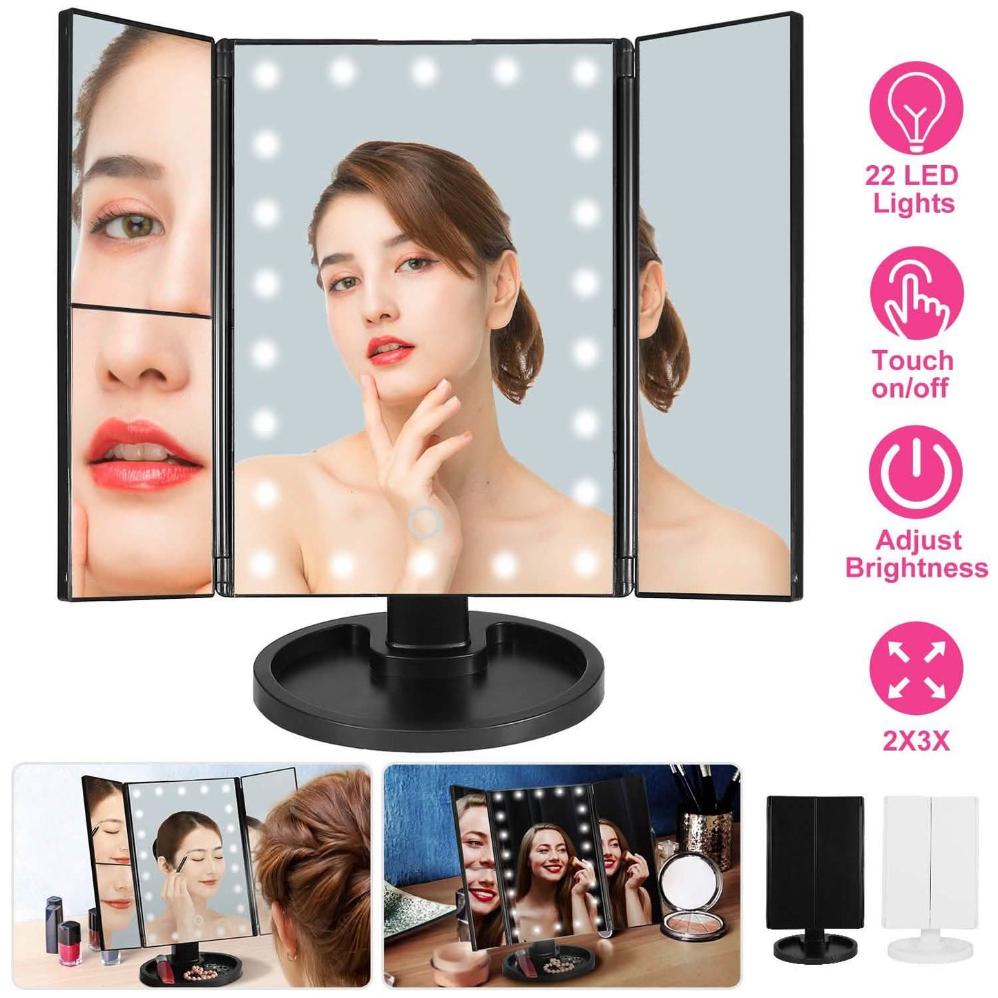 Make Up Mirror with 22 LED Lights DailySale