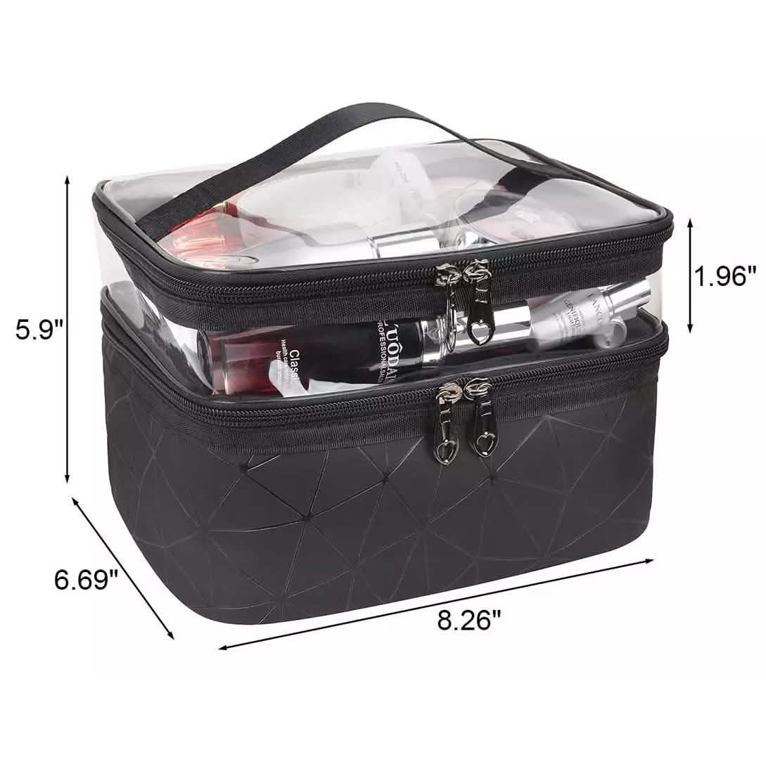 Makeup Bags Double layer Travel Cosmetic Cases DailySale