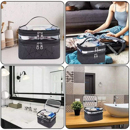 Makeup Bags Double layer Travel Cosmetic Cases DailySale