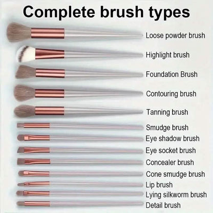 13-Piece: Professional Soft Fluffy Makeup Brush Set with Bag Case DailySale