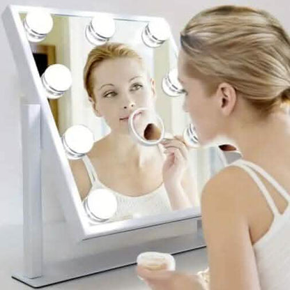 Makeup Mirror with 9 Bulbs, Adjustable Brightness and Smart Touch Control DailySale
