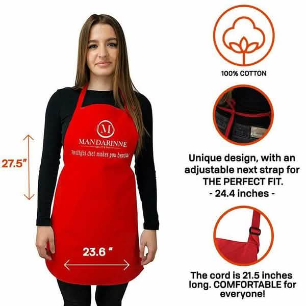 Mandarinne Silicone Oven Mitts and Apron Set DailySale