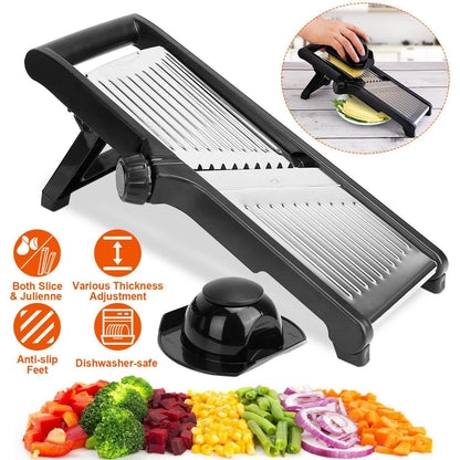 Mandoline Stainless Steel Food Slicer with 5 Adjustable Blades DailySale